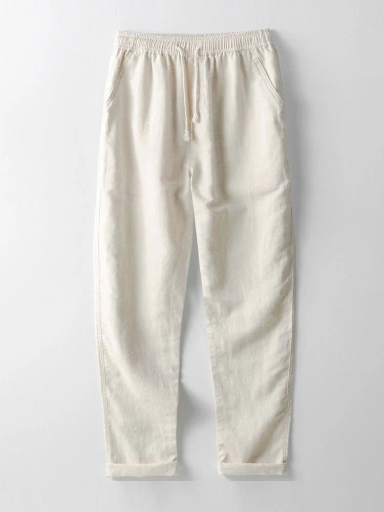 Men's Linen Shirt Pants Set | Rolled Cuffs Lifestyle