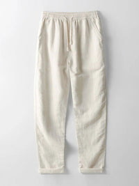 Men's Linen Shirt Pants Set | Rolled Cuffs Lifestyle