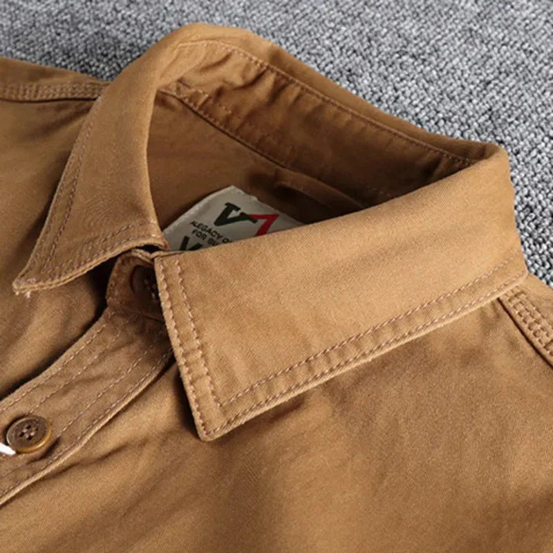 Men's Long Sleeve Shirt | Dual Chest Pocket Casual Detail