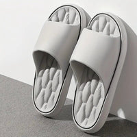 Men's Massage Footbed Pillow Slides Shoes Front
