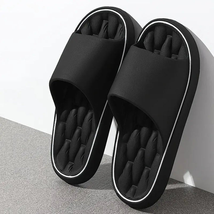 Men's Massage Footbed Pillow Slides Shoes Hero