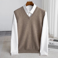 Men's Merino Wool Sweater Vest Detail