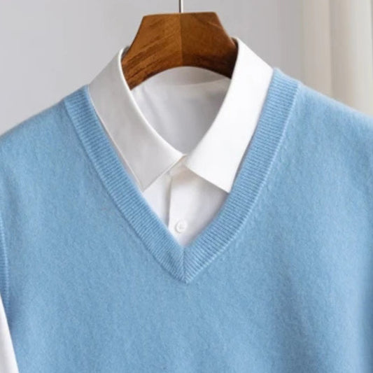 Men's Merino Wool Sweater Vest Front