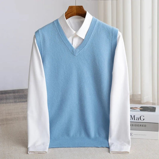 Men's Merino Wool Sweater Vest Hero