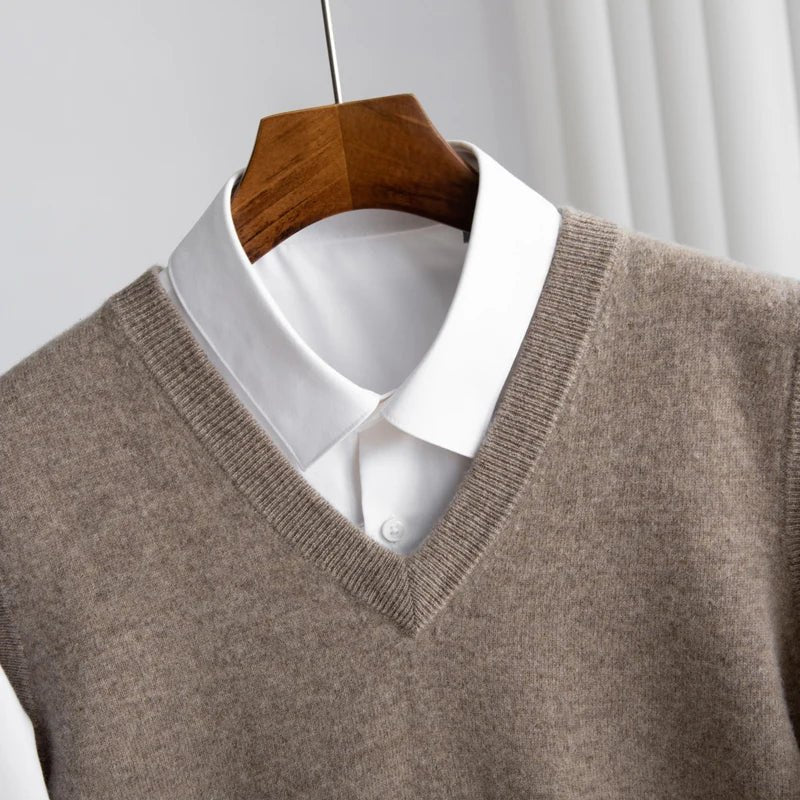 Men's Merino Wool Sweater Vest Side