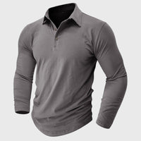 Men's Modern Longsleeve Polo | Contrast Inner Collar Smart Casual Hero