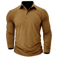 Men's Modern Longsleeve Polo | Contrast Inner Collar Smart Casual View 16
