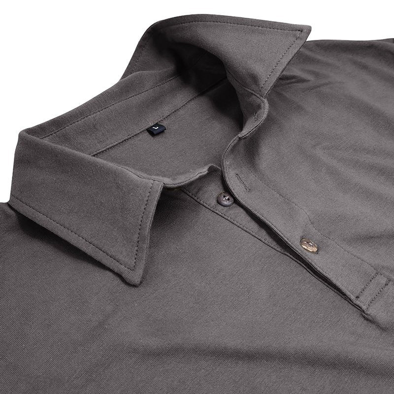 Men's Modern Longsleeve Polo | Contrast Inner Collar Smart Casual View 17
