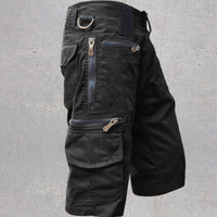 Men's Multi Pocket Cotton Shorts Pants Side