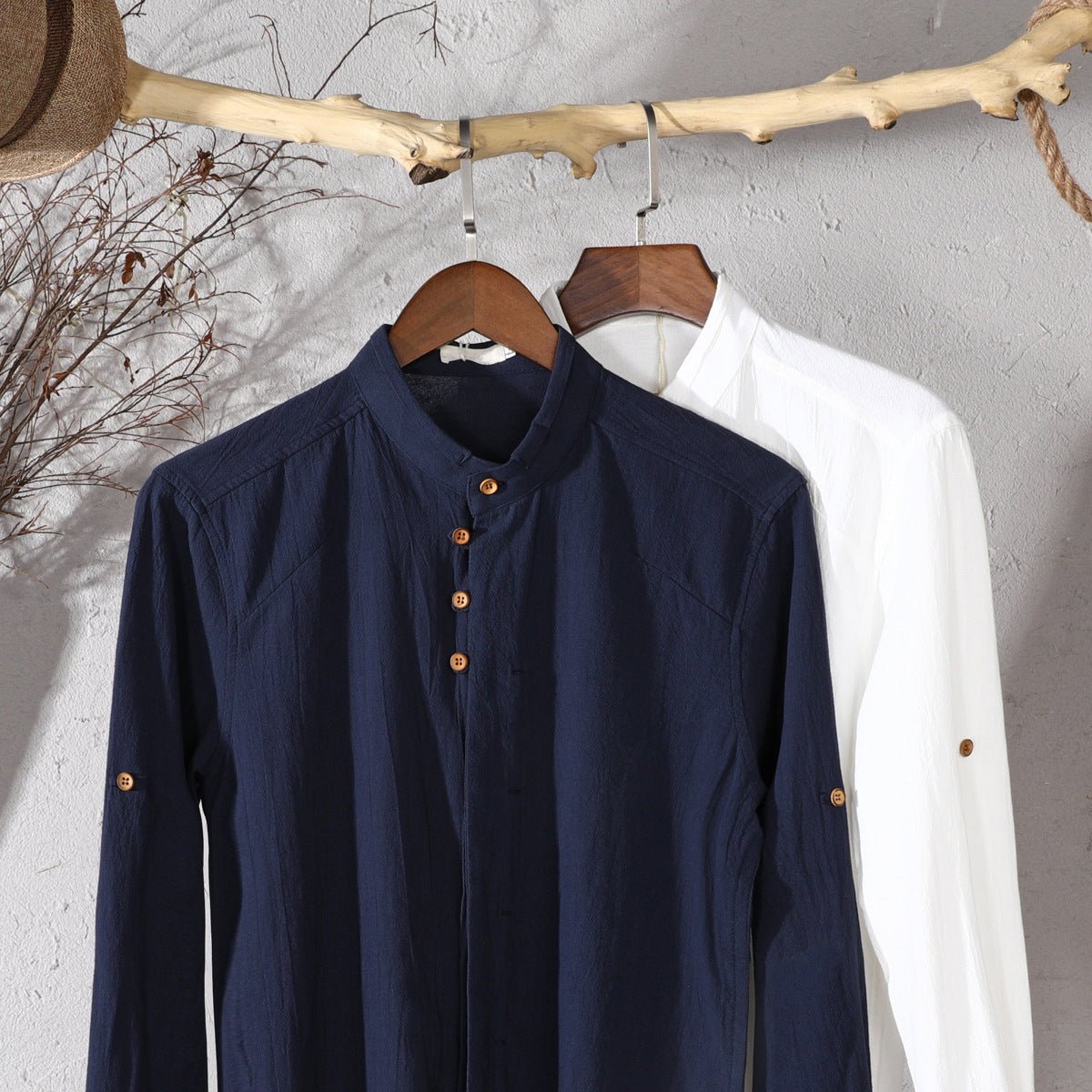 Men's Osaka Linen Shirt | Orange Buttons Lifestyle