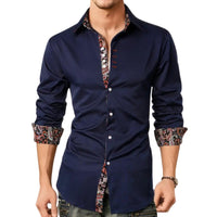 Men's Paisley Slim Fit Shirt Top Lifestyle