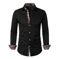 Men's Paisley Slim Fit Shirt Top Side