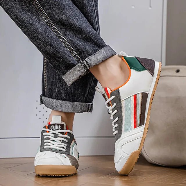 Men's Patchwork Utility Sneakers | Trail Street Angle