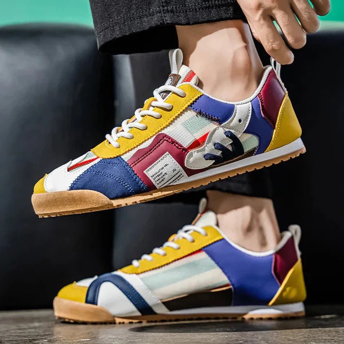 Men's Patchwork Utility Sneakers | Trail Street Full