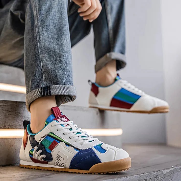 Men's Patchwork Utility Sneakers | Trail Street Side