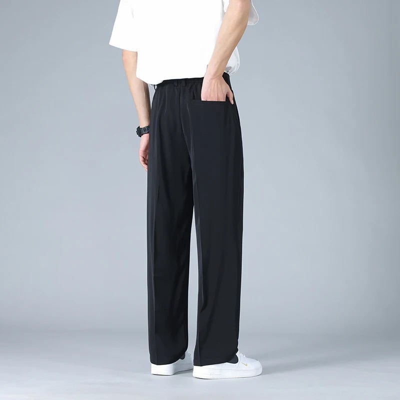 Men's Pleated Chino Trousers | Relaxed Fit Back