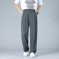 Men's Pleated Chino Trousers | Relaxed Fit Close Up