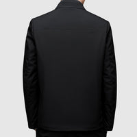 Men's Point Collar Down Jacket | Duck-Down Winter Coat Close Up