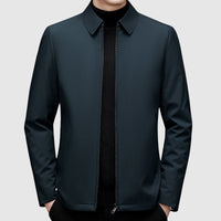 Men's Point Collar Down Jacket | Duck-Down Winter Coat Detail