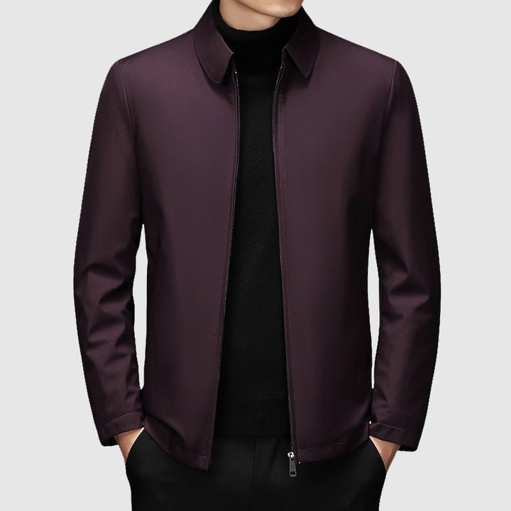 Men's Point Collar Down Jacket | Duck-Down Winter Coat Side