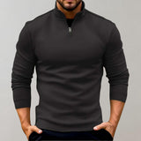 Men's Quarter-Zip Pullover | Stand Collar Layering Fit