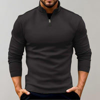 Men's Quarter-Zip Pullover | Stand Collar Layering Fit Hero