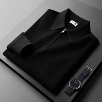 Men's Quarter-Zip Waffle Knit Shirt | Tailored Casual Side