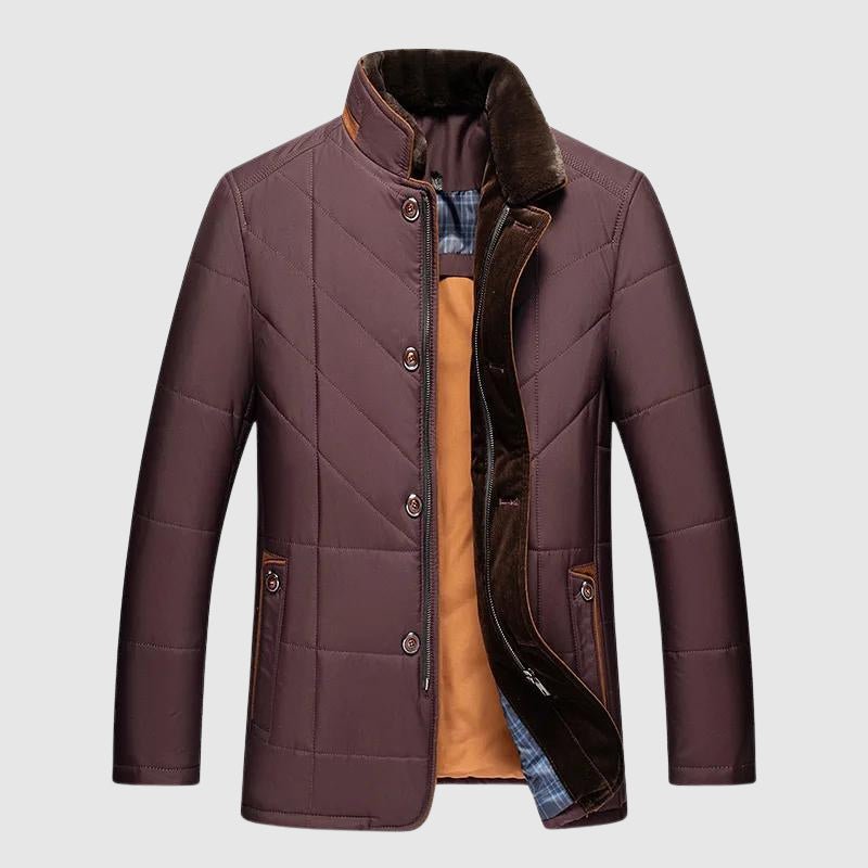 Men's Quilted Comfort Jacket | Fur Collar Detail