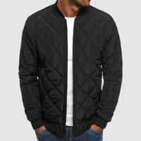 Men's Quilted Cozy Spring Jacket | Lightweight Layering Fit Detail
