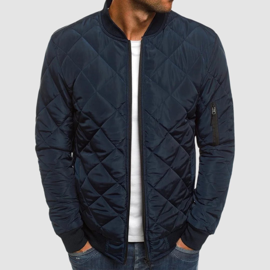 Men's Quilted Cozy Spring Jacket | Lightweight Layering Fit Hero