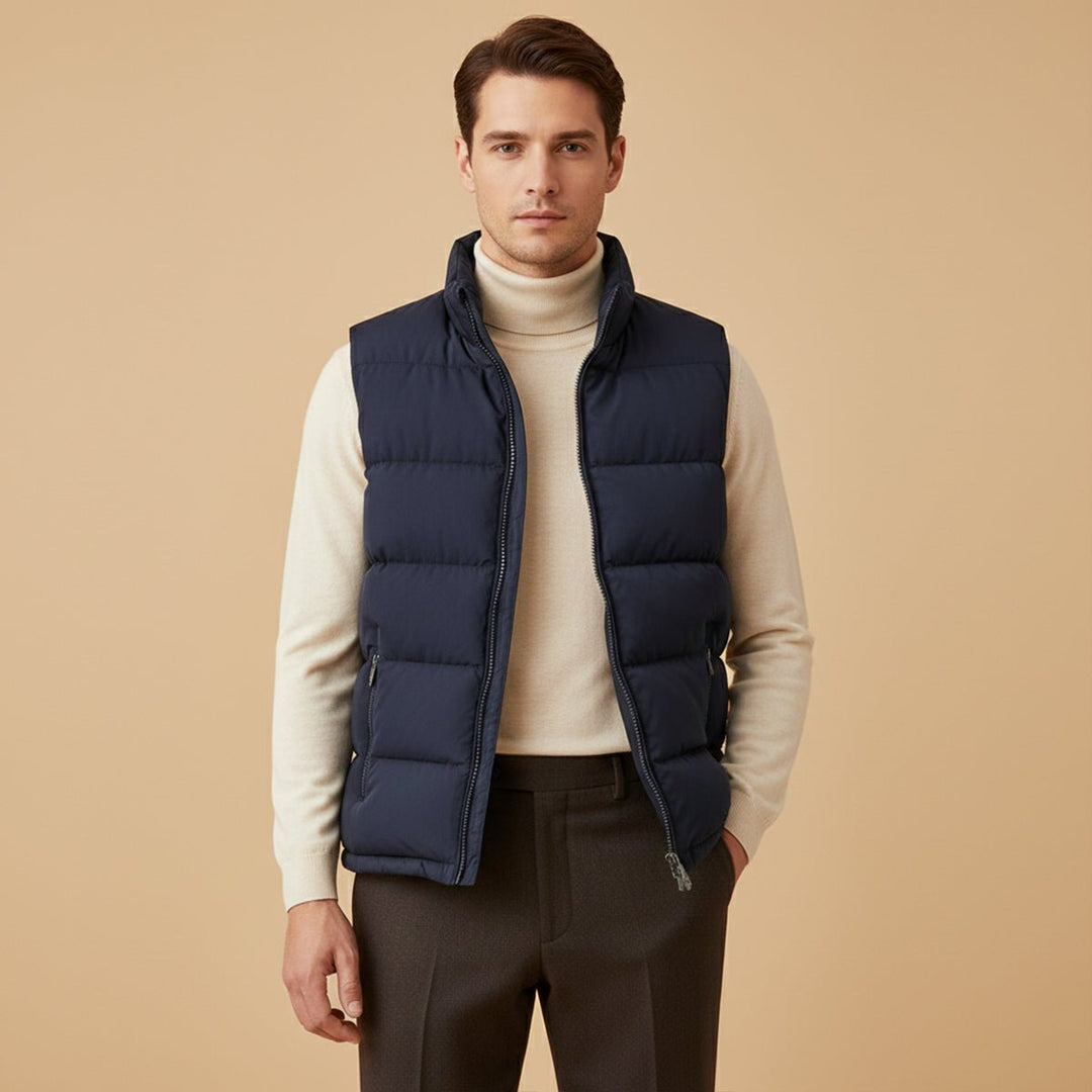 Men's Quilted Padded Puffer Vest | Sleeveless Gilet Alternate