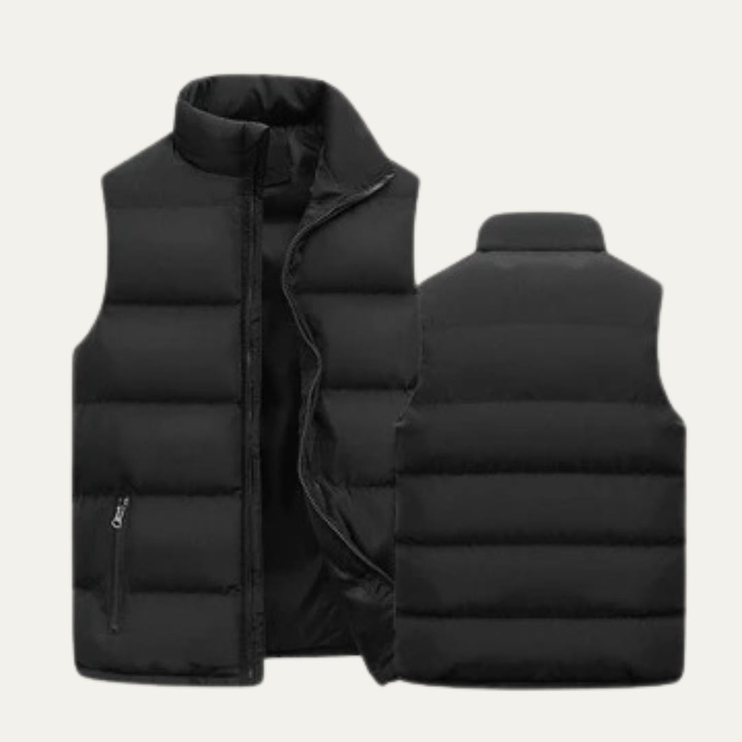 Men's Quilted Padded Puffer Vest | Sleeveless Gilet Back