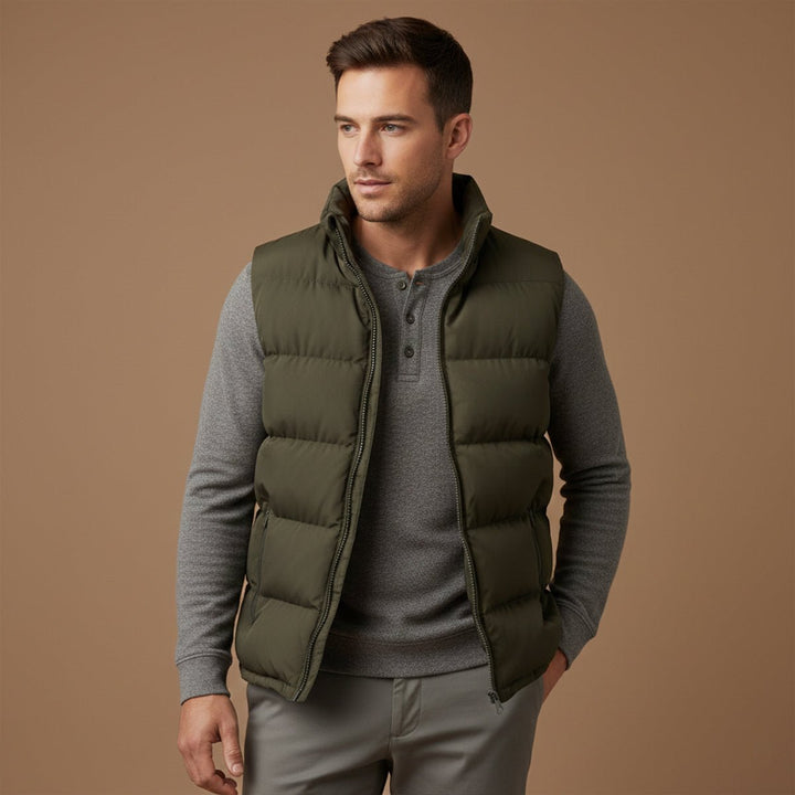 Men's Quilted Padded Puffer Vest | Sleeveless Gilet Lifestyle