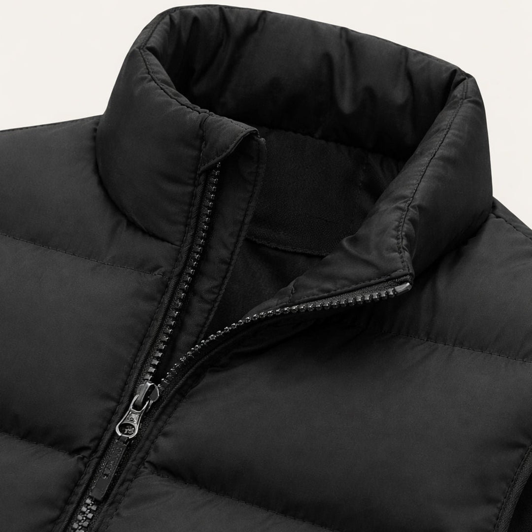 Men's Quilted Padded Puffer Vest | Sleeveless Gilet Side