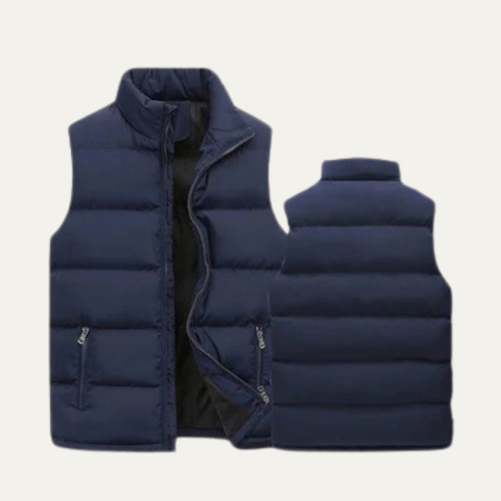 Men's Quilted Padded Puffer Vest | Sleeveless Gilet View 11