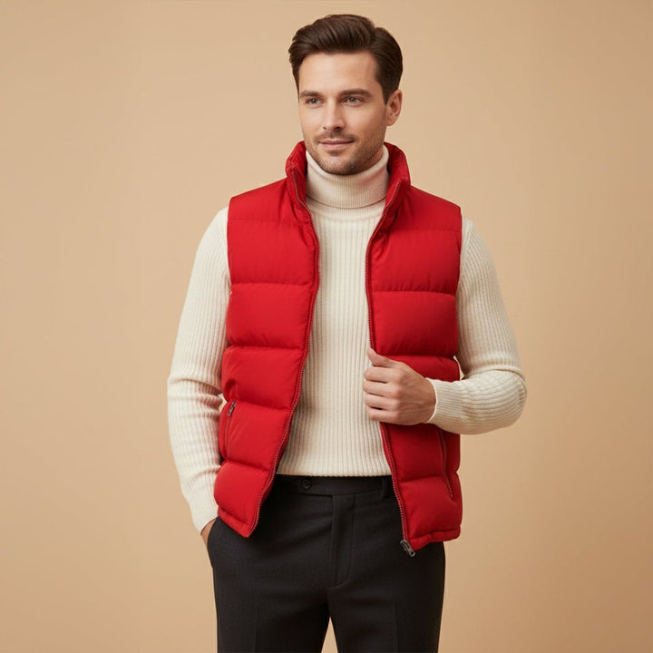 Men's Quilted Padded Puffer Vest | Sleeveless Gilet View 13