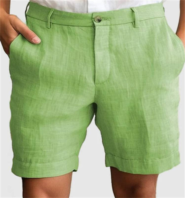 Men's Relaxed Fit Linen Shorts | Cuffed Hem Lifestyle