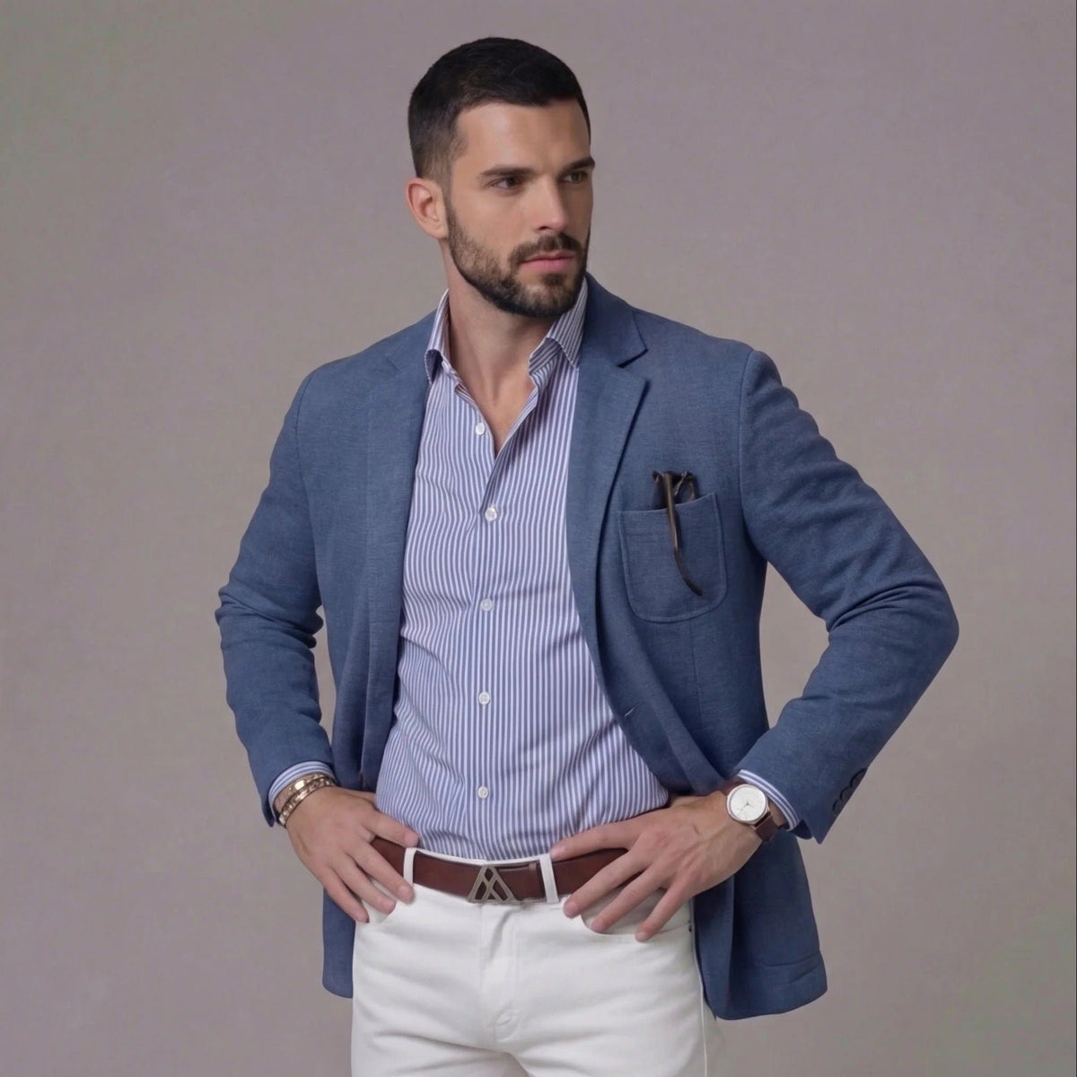 Men's Relaxed Linen Coats & Jackets Detail
