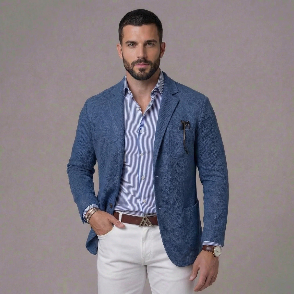 Men's Relaxed Linen Coats & Jackets Front