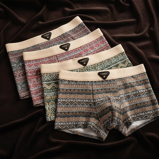 Men's Retro Cotton Boxer Loungewear Front