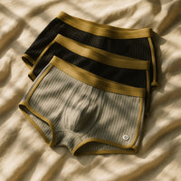 Men's Ribbed Organic Cotton Boxer Loungewear Detail