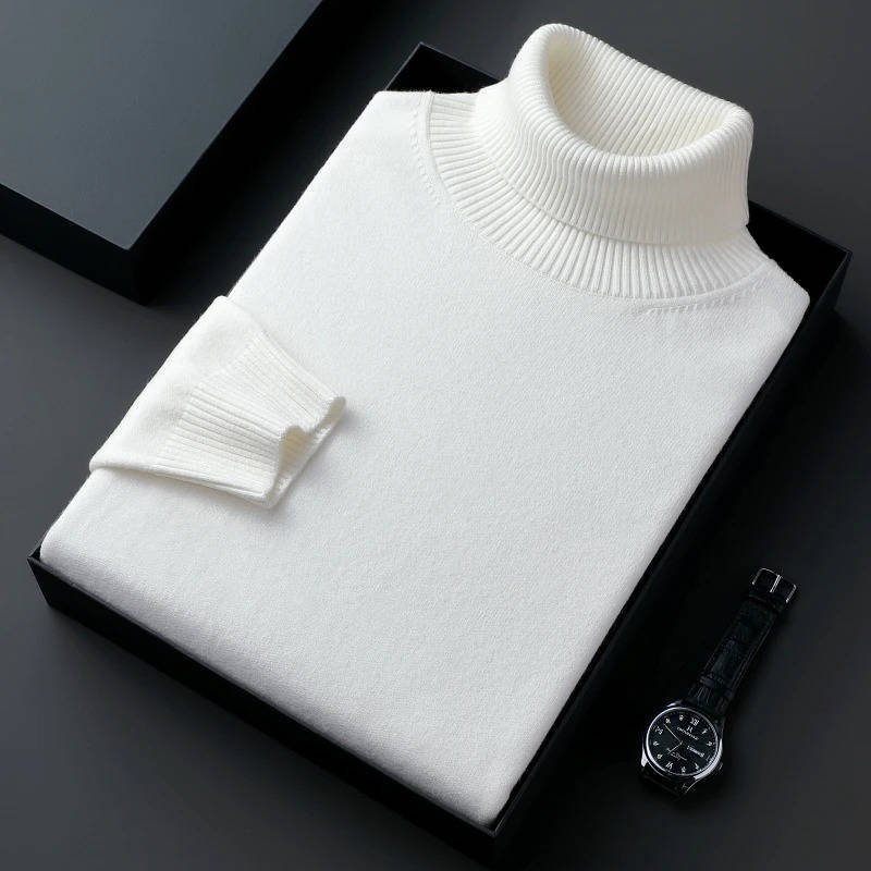 Men's Ribbed Turtleneck Sweater | Classic Knit Alternate