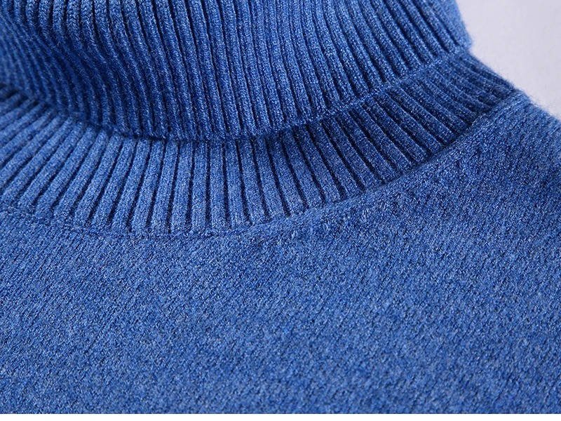 Men's Ribbed Turtleneck Sweater | Classic Knit Front