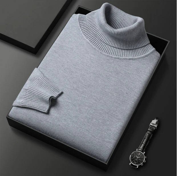 Men's Ribbed Turtleneck Sweater | Classic Knit Lifestyle