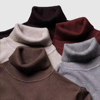 Men's Ribbed Turtleneck Sweater | Knit Poly-Blend Hero