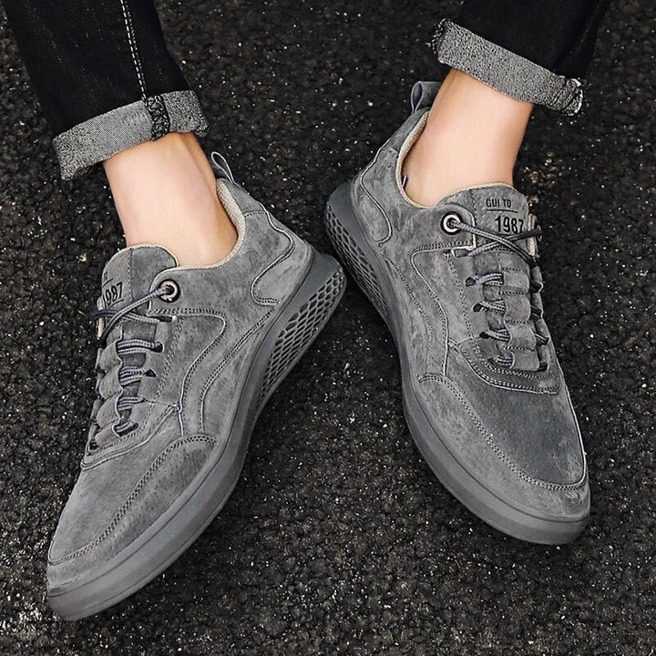 Men's Rivet Detail Suede Sneakers | Casual Detail