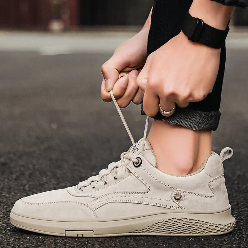 Men's Rivet Detail Suede Sneakers | Casual Full