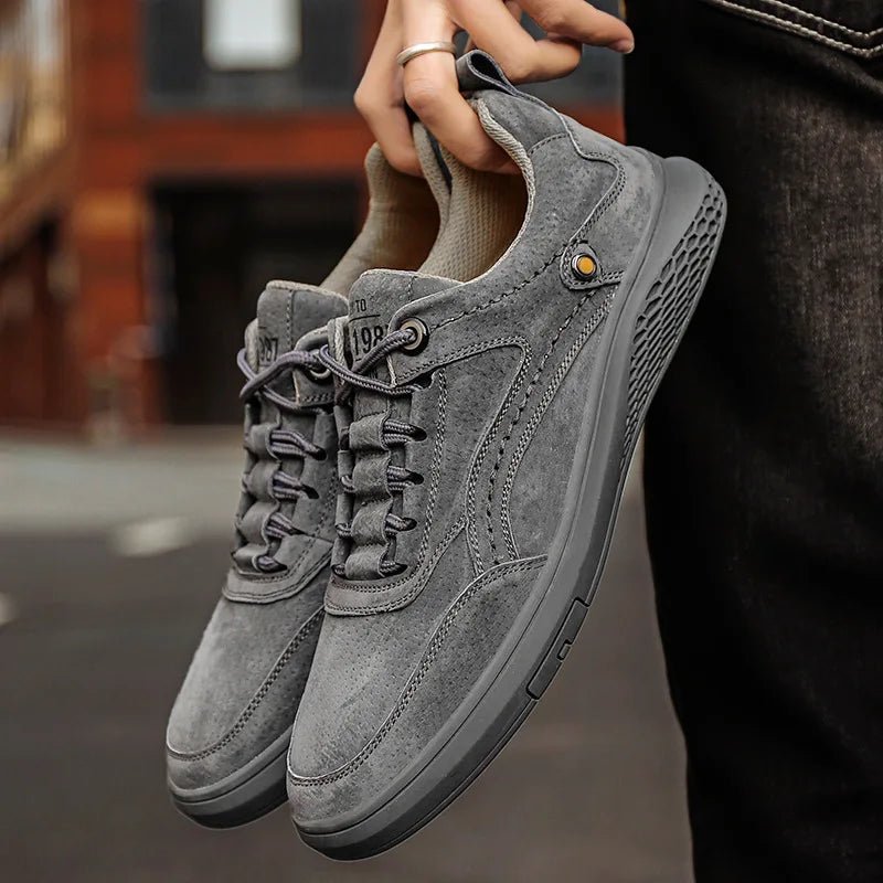 Men's Rivet Detail Suede Sneakers | Casual Hero