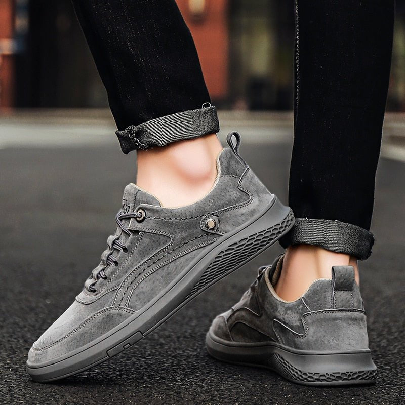 Men's Rivet Detail Suede Sneakers | Casual Side