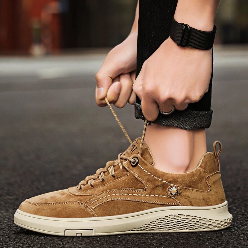 Men's Rivet Detail Suede Sneakers | Casual View 14